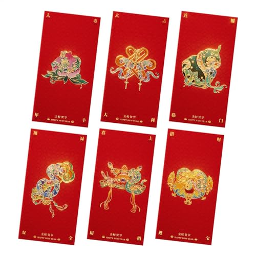 2025 Year Of The Snake Red Envelopes | Lunar New Year Red Packets | Traditional Chinese Red Envelopes Year Of The Snake | Festive Red Pocket Envelopes For Gifting & Prosperity von Nuhjytgf