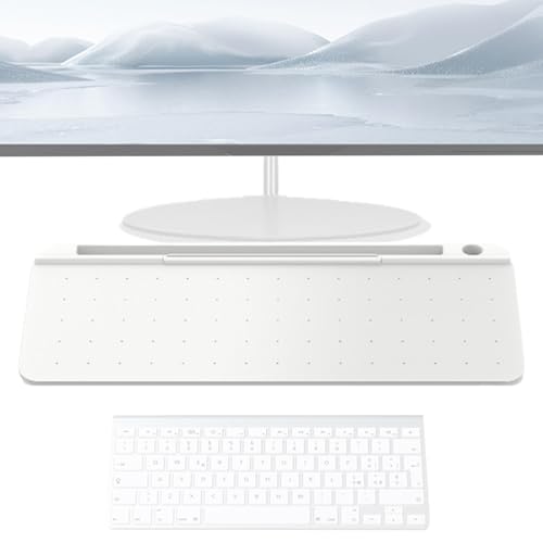 Nuhjytgf Glas-Whiteboard - Desktop Computertastaturständer | Whiteboard-Pad mit Schublade, Computertastaturständer für Aufgaben, Notizen und Termine, Schulbedarf von Nuhjytgf