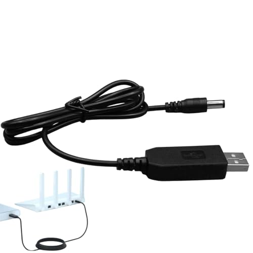 USB-zu-9-V-Adapter, 5-V-zu-9-V/12-V-USB-zu-DC-Adapter, Step-Up-Kabel Mit DC-Buchse, Spannungs-Step-Up-Kabel, Tragbarer DC-Stecker, Multifunktionaler USB-zu-DC-Adapter Für Lüfter, Tischlampe Und Klavie von Nuhjytgf