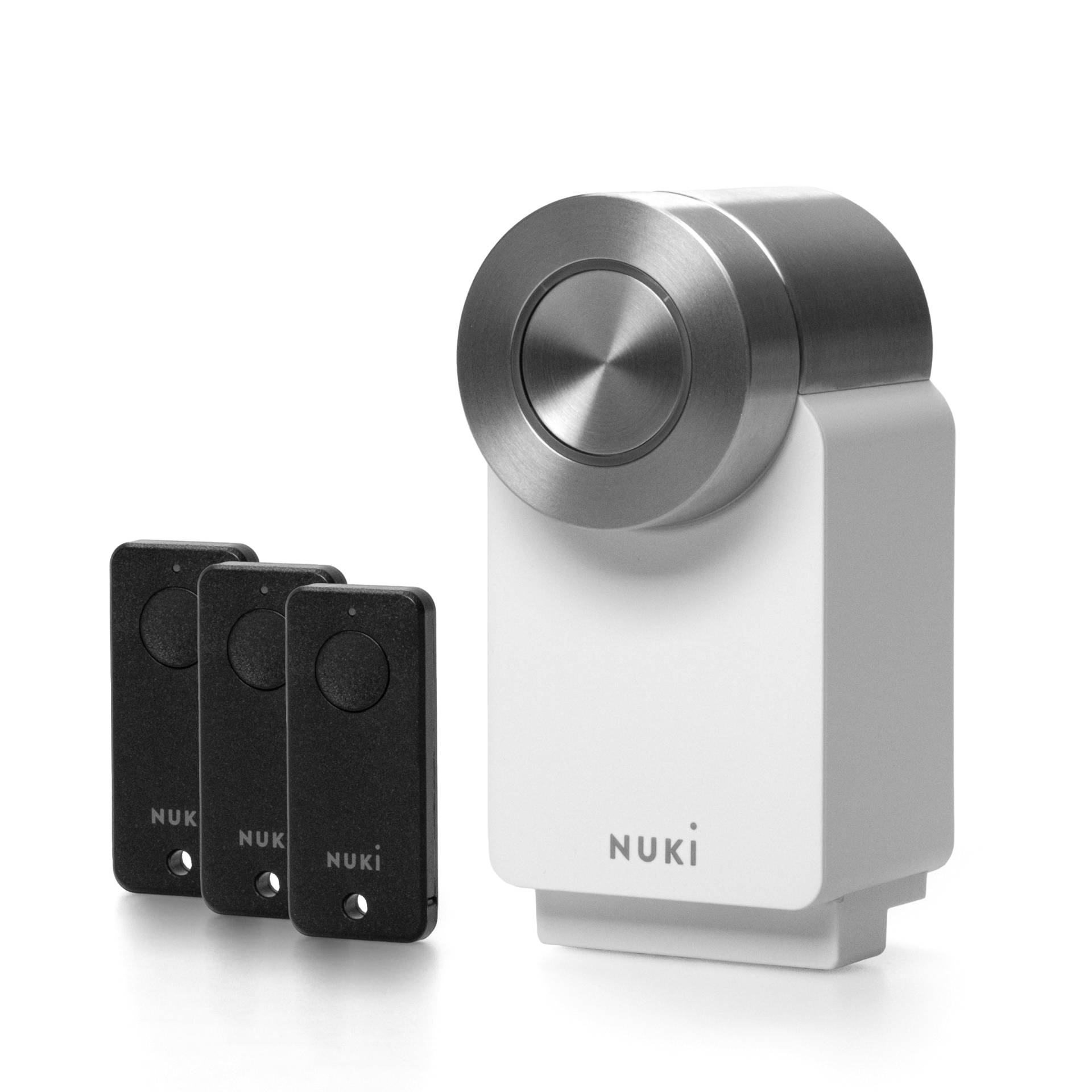 Nuki Family Set Pro | Ideal für kleine und große Familien | Exklusiver Bundlerabatt | Smart Lock Pro & 3x Nuki Fob | Smart Home | Digitales Türschloss von Nuki