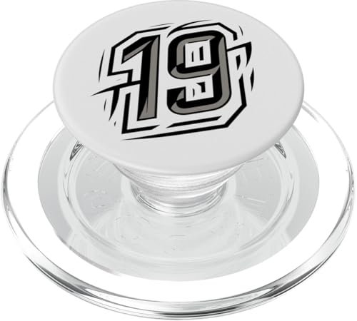 19 - Nineteens Nerve - Nummer 48.3 cm schwarz für Sport / Verein PopSockets PopGrip für MagSafe von Number Crests