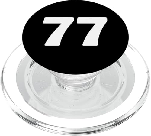 Nummer 77 T-Shirt # Seventy-seven Jersey Sports Birthdays PopSockets PopGrip für MagSafe von Numbered Apparel Co.