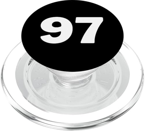 Nummer 97 T-Shirt #Ninety-seven Jersey Sports Birthdays PopSockets PopGrip für MagSafe von Numbered Apparel Co.