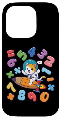 Hülle für iPhone 14 Pro Niedlicher Hund Astronaut Kinder Lustige Mathematik Tag Zahlen Tag von Numbers Day Kids Maths Rock Star Mathematics Math