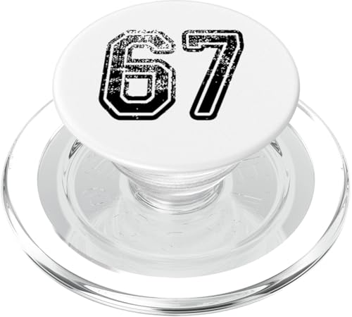 Nummer 170.2 cm grungy black PopSockets PopGrip für MagSafe von Numbers and Letters