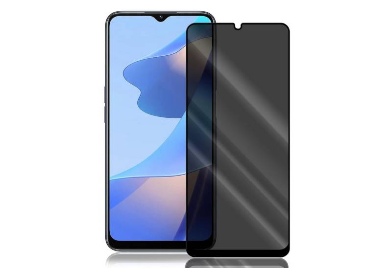 Numerva Schutzfolie Panzer Folie Echt Glas Folie für OPPO A16, (1x Schutzfolie 2x Reinigungstücher), Anti Spy Schutzfolie Blickschutz Glasfolie Sichtschutzfolie von Numerva