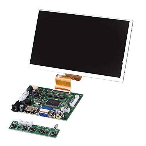 Nunafey HDMI-Display, 1024X600-Bildschirm, Multifunktionskompatibel für Raspberry Pi Mobile DVD AV-System von Nunafey