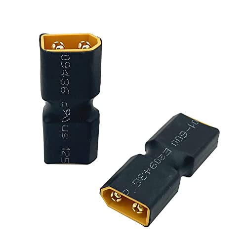 Nuofany 2Packs XT60 Weiblich zu Weiblich Stecker kein Drahtadapter, XT60 Stecker Adapter für RC FPV Auto Flugzeug Drone LiPo Batterie von Nuofany