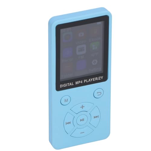 MP3-MP4-Musik-Player, Unterstützt Bildschirm, MP4-Player für Headset, Foto-Viewer für Kopfhörer, Video, Kopfhörer, Zahn, MP3-MP4-Player, 1,8-Zoll-Bildschirm, Tragbarer (Blau) von Nurnesy