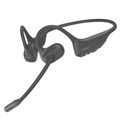 Nuroum OW20B Open Ear Bluetooth Kopfhörer mit Noise-Cancelling Mikrofon, Stummschaltung, Bluetooth 5.3 Dual-Verbindung, 15H Laufzeit, Kabellose Headphones für Arbeit im Büro/Home-Office/Unterwegs von Nuroum