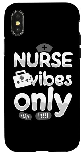 Hülle für iPhone X/XS Nurse Humor Nurse Vibes Nur medizinisch professionelle Krankenschwestern von Nurse Gifts Nursing Career Apparel Kanig Designs