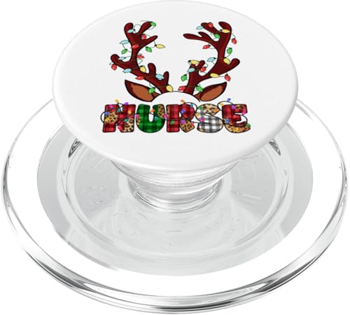 Christmas Nurse Nurses Christmas Ugly Xmas Sweater Rentier PopSockets PopGrip für MagSafe von Nurse Ugly X-Mas Sweaters