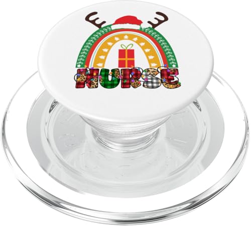 Christmas Nurse Rainbow Nurses Weihnachtspullover mit Weihnachtsmotiv PopSockets PopGrip für MagSafe von Nurse Ugly X-Mas Sweaters