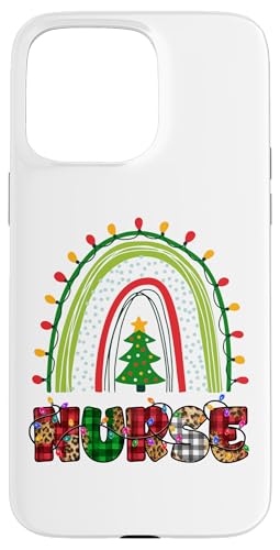 Hülle für iPhone 15 Pro Max Christmas Nurse Rainbow Nurses Weihnachtspullover mit Weihnachtsmotiv von Nurse Ugly X-Mas Sweaters