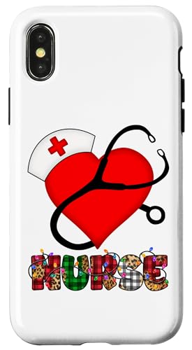 Hülle für iPhone X/XS Christmas Nurse Lustiger Weihnachtspullover für Krankenschwestern von Nurse Ugly X-Mas Sweaters