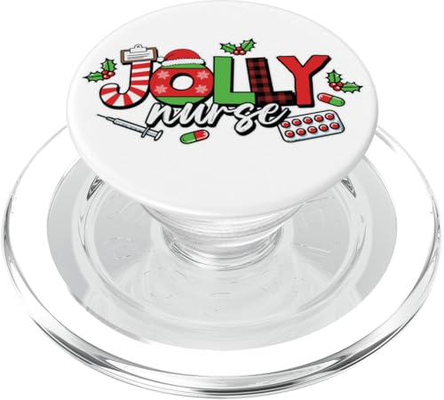 Jolly Nurse Lustiger, lustiger, hässlicher Weihnachtspullover für Krankenschwestern PopSockets PopGrip für MagSafe von Nurse Ugly X-Mas Sweaters