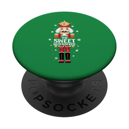 Süßer Nussknacker, lustiger Weihnachtspyjama, für die Familie PopSockets Klebender PopGrip von Nutcracker Family Christmas Outfits