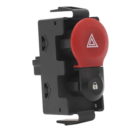 Nutriess Hazard Warning Light Switch für Clio MK3 Modus 2005 bis 2012 mit zentraler Schaltfläche Verriegelungssteuerung und Anzeigelichtschaltertaste von NutriEss