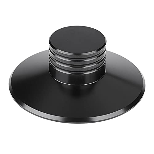 Nutriess Metal Disc Stabilisator Schwarz Rekordklemme LP Vin Yl Turntables für verbesserte Klangqualität und Stabilität auf Plattenspieler (Schwarz) von NutriEss