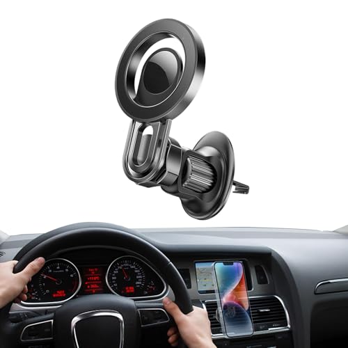 Nuyhadds Magnetischer Autotelefonhalter, Telefonständer für die Lüftungsöffnung im Auto - Magnetischer Telefonhalter für Lüftungsschlitze - Handy-Halterungs-Clip, 360 Grad drehbar, magnetischer von Nuyhadds