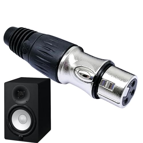 Nuyhadds XLR-Adapter, Lautsprecherstecker, tragbare 3-polige Lautsprecherkabelstecker, XLR-Adapterstecker, Audio-Buchsenadapter zum Anschluss von Mikrofonen, von Nuyhadds