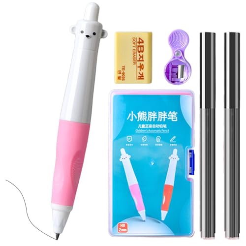 Nybhyjka Kids Mechanical Bleistift, Bleistift Holding Trainer für Kinder, Kleinkindmechanische mit niedlichem Design, Kleinkindstift, Schulmaterial, Handschriften -Tool für das chinesische von Nybhyjka