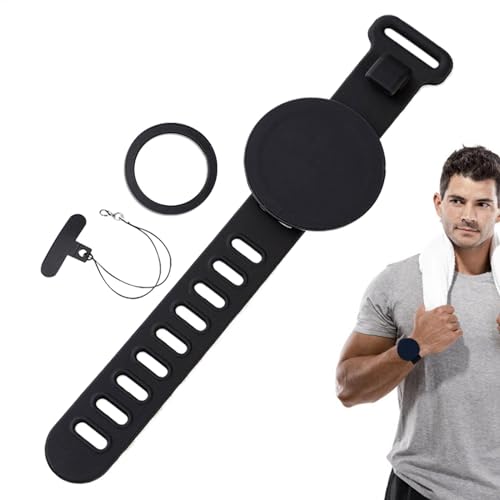 Nybhyjka Magnetischer Handgelenk-Handyhalter, Armband-Handyhalter, Handy-Armbänder zum Laufen, Um 360 Grad drehbarer Armbandhalter, Outdoor-Handy-Ständer für Männer, Erwachsene, Freunde von Nybhyjka