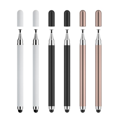 6-teiliges Touchscreen-Eingabestift-Set, doppelendiger Eingabestift, Telefonstift, Tablet-Stift, Touchscreen-Silikon-Eingabestift für Tablets und Smartphones von NyxSeat