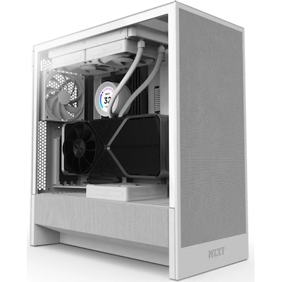 NZXT H5 Flow 2024 Midi Tower ATX Gehäuse weiß mit Sichtfenster von Nzxt