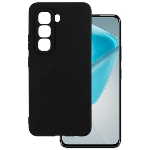 OAGELIM Hülle Kompatibel mit Infinix Hot 50 Pro 4G X6881, Stoßfest Dünn Silikon Cover Vergilbungsbeständig Slim Transparent TPU Handyhülle für Infinix Hot 50 Pro 4G 6,8 Zoll (Schwarz) von OAGELIM