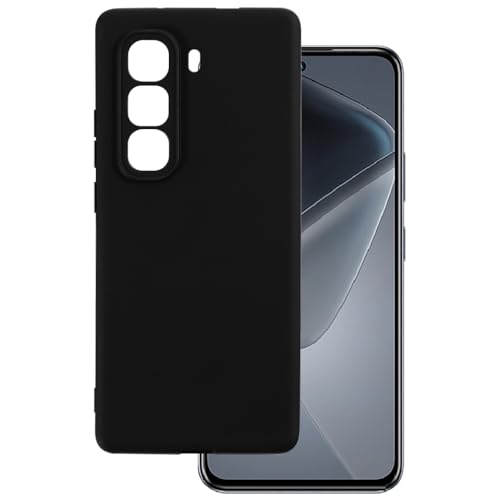 OAGELIM Hülle kompatibel mit Infinix Hot 50 Pro Plus 4G, stoßfeste dünne Silikonhülle, vergilbungsresistent, schlanke transparente TPU-Handyhülle für Infinix Hot 50 Pro+ 4G 6,8 Zoll (Schwarz) von OAGELIM