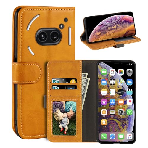 Schutzhülle geeignet für Nothing Phone (2A), magnetisch, PU-Leder, Brieftaschen-Stil, Business-Handyhülle, modische Klapphülle mit Kartenfach und Ständer, für Nothing Phone 2A 17 cm (6,7 Zoll) von OAGELIM