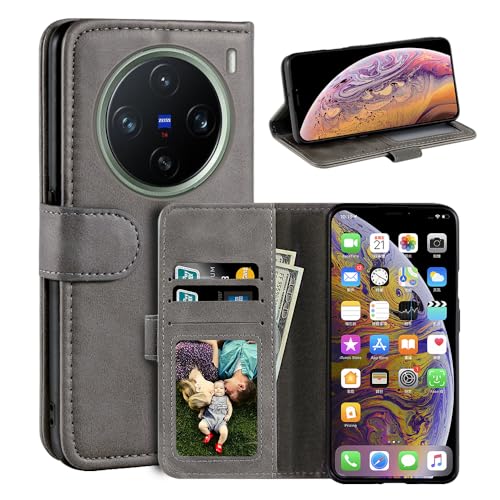 Schutzhülle kompatibel mit Vivo X200 Pro Mini 5G V2419A, magnetische Schutzhülle aus PU-Leder, Brieftaschen-Stil, modische Klapphülle mit Kartenfach und Ständer für Vivo X200 Pro Mini 5G 6,3 Zoll von OAGELIM