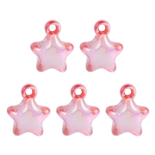 5Pcs Vielseitige Farbe Stern Form Anhänger Acryl Schlüsselanhänger Pentagramme Anhänger Für Ohrringe Armband Halskette von OAJABBGE