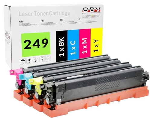 OBV 4X kompatibler Toner als Ersatz für Brother 249 TN 249C TN 249K TN 249M TN 249Y TN 249C TN 249K TN 249M TN 249Y für HL-L8230cdw HL-L8240cdw MFC-L8340cdw MFC-L8390cdw von OBV