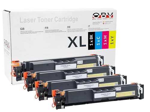 OBV 4X kompatibler Toner als Ersatz für Canon 069H für Canon i-SENSYS LBP 673Cdw 674/ MF752Cdw MF754Cdw MF756Cx mit Füllstandsanzeige von OBV