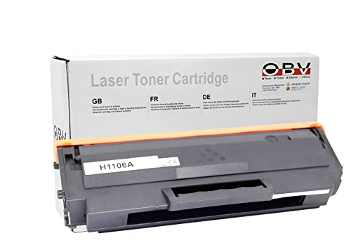 OBV kompatibler Toner als Ersatz für HP W1106A für HP Laser 107a 107r 107w / MFP 135a 135ag 135r 135w 135wg 137fnw 137fwg 138fnw 138fw 138p 138pn 138pnw - 1000 Seiten schwarz von OBV