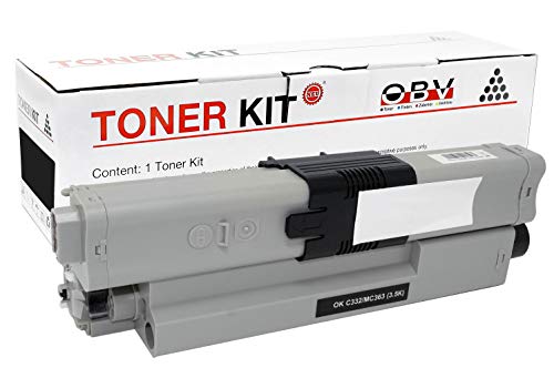 OBV kompatibler Toner als Ersatz für Oki 46508712 für Oki C332 / MC363 / C332DN / C332DNW / MC363DN / MC363DNW schwarz von OBV