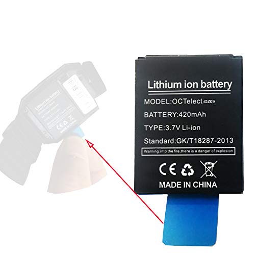Smart Watch Battery DZ09 420 mAh Capacity Rechargeable Lithium Battery von OCTelect