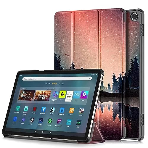 ODQQDO 11-Zoll-Tablet-Hülle 2023 Tri-Fold PU Lederhülle Schlanke Leichte Smart Case mit Auto Schlaf/Wach Ständer Schutzhülle Flip Cover von ODQQDO