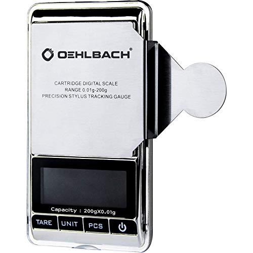 OEHLBACH Tracking Force Tonarm-Waage - Präzise Digitalwaage mit hoher Genauigkeit (0.01 Gramm) für Tonabnehmer/Tonarm - Front aus Edelstahl von OEHLBACH