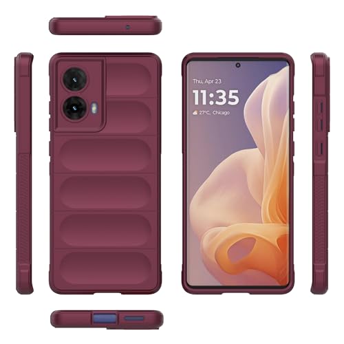 Filp Case-Telefonhalter Kompatibel mit Motorola Moto G85 5G (ausländische Version). Handyhülle, Silikonhülle, schlanke Hülle, Rundumschutz, stoßfest, kratzfest, weiche Innenfaser-Beflockungshülle. Kom von OEJROSKJ