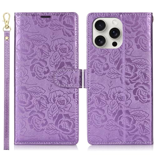 Filp Case-Telefonhalter Kompatibel mit iPhone 13 Pro Wallet Case, PU-Leder, magnetisches Snap-Flip-Folio-Case mit Kartenhaltern, Kickstand und Lanyard, stoßfeste TPU-Innenschale, Telefonabdeckung, kom von OEJROSKJ