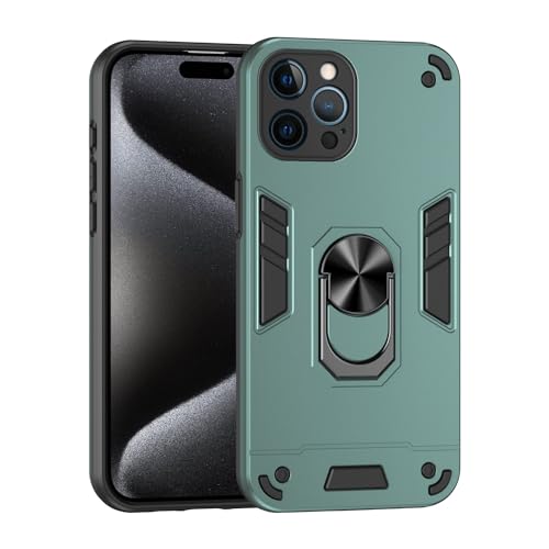 Schutzhülle für iPhone 12 Pro, kompatibel mit iPhone 12 Pro, stoßfest, militärische Qualität, sturzsicher, robuste Schutzhülle, Polycarbonat, matt, strukturiert, stabile Bumper-Hüllen (Dunkelgrün) von OEJROSKJ