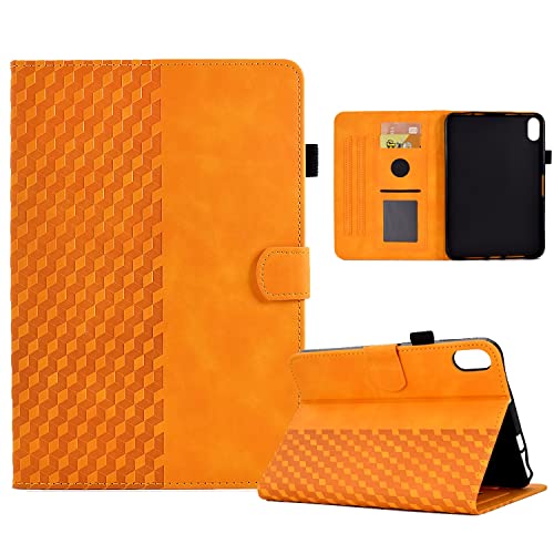 Tablet PC Tasche, Hülle Premium-Lederhülle Compatible with iPad 10. Generation 10,9 Zoll 2022 Release Tablet, Smart Magnetic Flip Fold Stand Case Schutzhülle mit Auto Wake Sleep(Orange) von OEJROSKJ