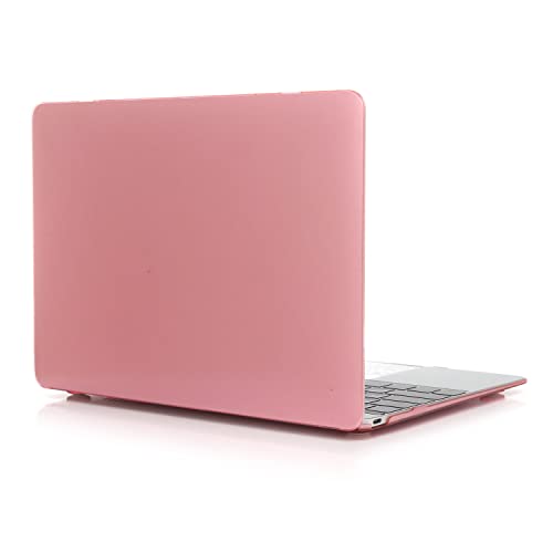 Tablet PC Tasche, Hülle Transparente Laptop-Hülle kompatibel mit MacBook 12 Zoll A1534, schlanke Hartschalen-Hülle Compatible with Aufstecken, vollständige Schutzhülle(Pink) von OEJROSKJ