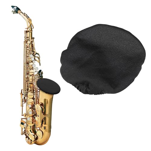 Trompetenhut-Saxophon-Streifentuch, Saxophonzubehör, Glockenabdeckungstuch für Musikinstrumente, geeignet für 2,95-3,3 Zoll kleine S-Posaune (XL) von OFFAXE