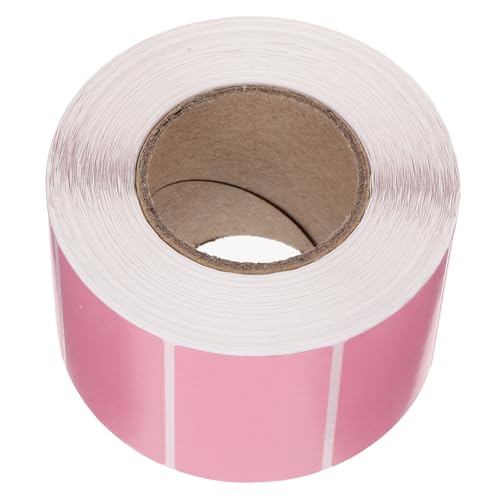 OFFSCH 1 Rolle Klebeetikett Etiketten Diy Thermopapier Versenden Von Thermopapier Selbstklebendes Etikett Papier Für Thermodrucker Namensschild Rechtecke Beschriften Aufkleber Rosa von OFFSCH