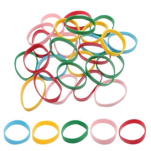 OFFSCH 1 Set Bunte Gummibänder Mülltonnenband Robuste Bänder Aktenordnerband Breite Wickelbänder Mülltonnenband Mülleimer Breite Dicke Gummibänder Großes Gummiband Bindegürtel von OFFSCH