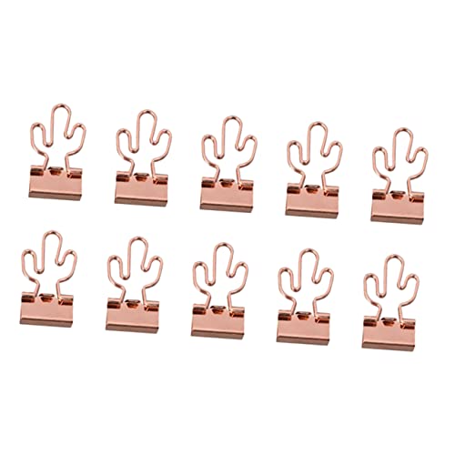 OFFSCH 10 Stk Speicherordner beachten Dateiorganisation von Clips Datei Büroklammern clipboard büroartikel klemmbausteine Papier-Dokumentenklammern Binderclips aus Edelstahl Rose Gold von OFFSCH